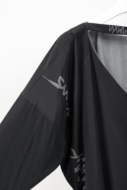 Annette Gortz SS/16 Caya Black & Grey Gradient Silk Mini Dress