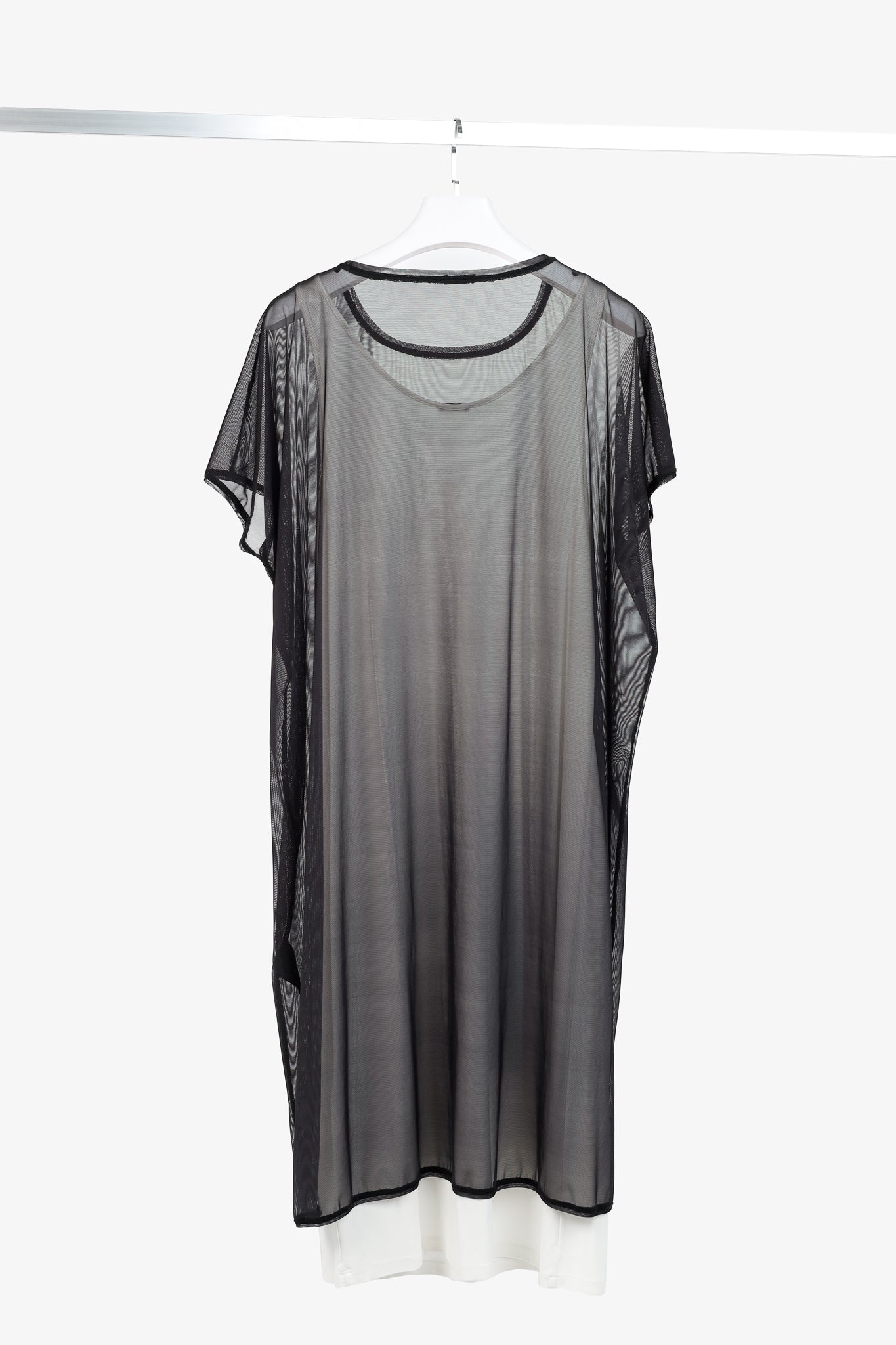 Annette Gortz SS/20 Balu Black Mesh Geometric-Print Midi Dress