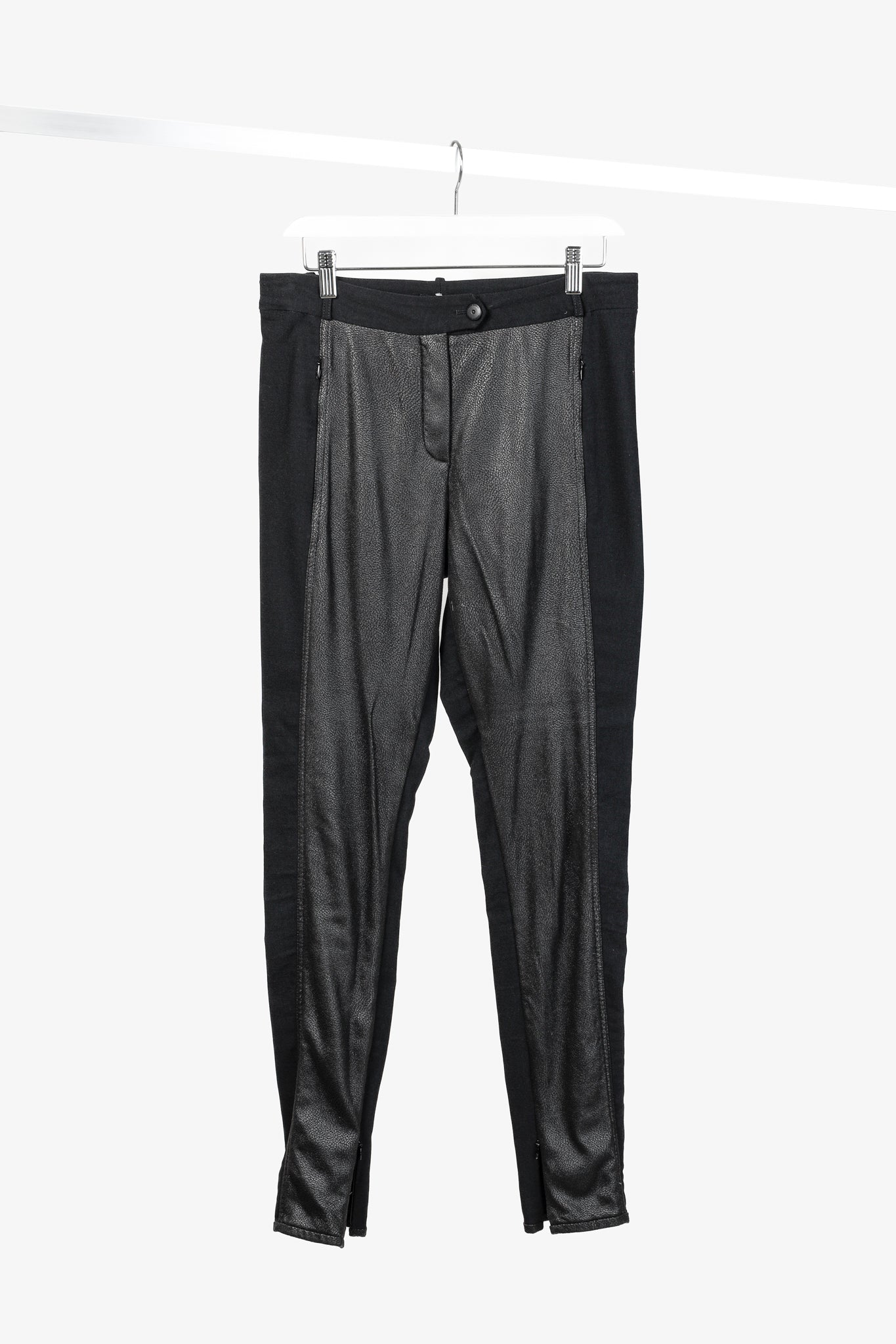 Annette Görtz AW/11 Tis Black Faux Leather Wool Blend Pant