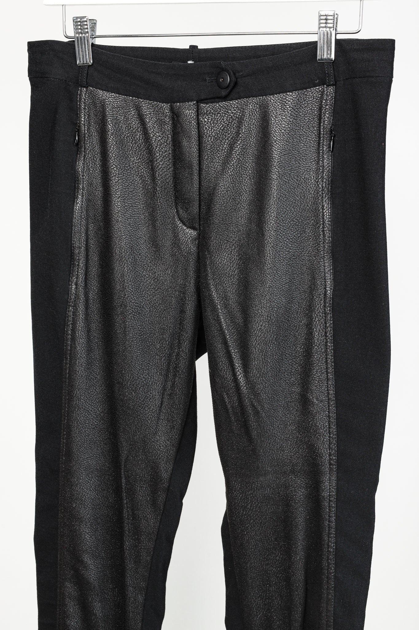 Annette Görtz AW/11 Tis Black Faux Leather Wool Blend Pant