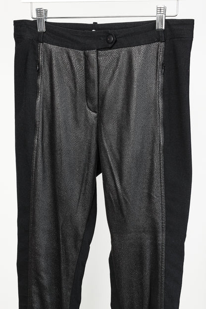 Annette Görtz AW/11 Tis Black Faux Leather Wool Blend Pant