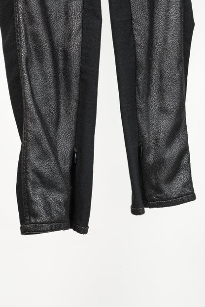 Annette Görtz AW/11 Tis Black Faux Leather Wool Blend Pant