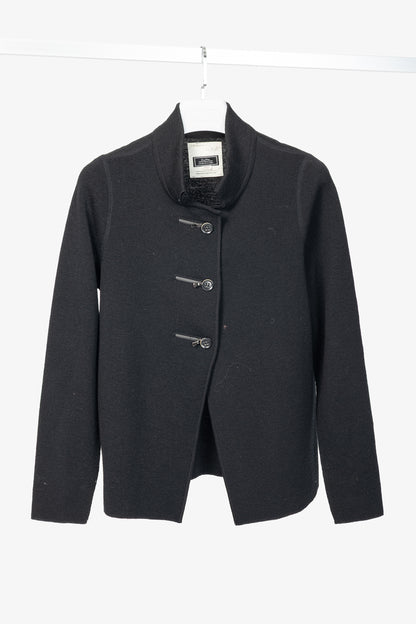 RJ By Ring Jacket Navy Cotton Seersucker Utility Jacket