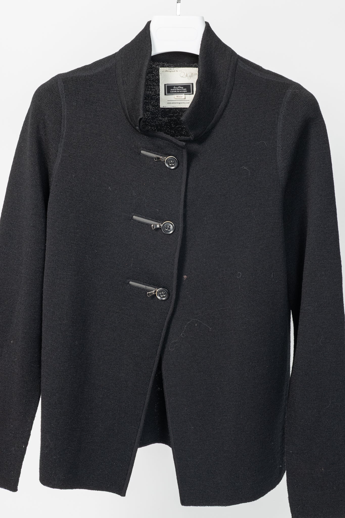 RJ By Ring Jacket Navy Cotton Seersucker Utility Jacket