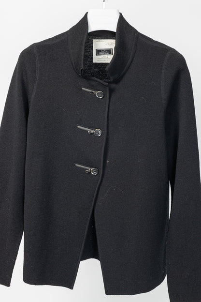 RJ By Ring Jacket Navy Cotton Seersucker Utility Jacket