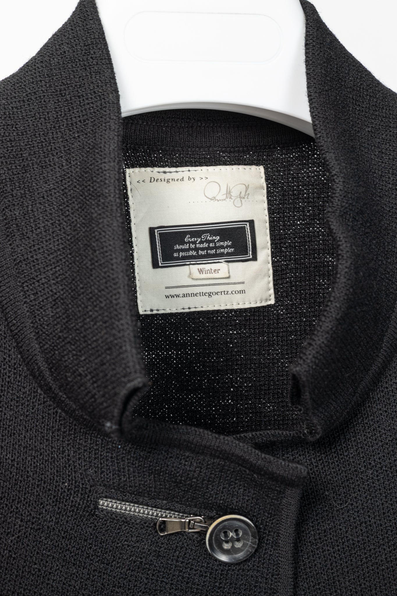 RJ By Ring Jacket Navy Cotton Seersucker Utility Jacket