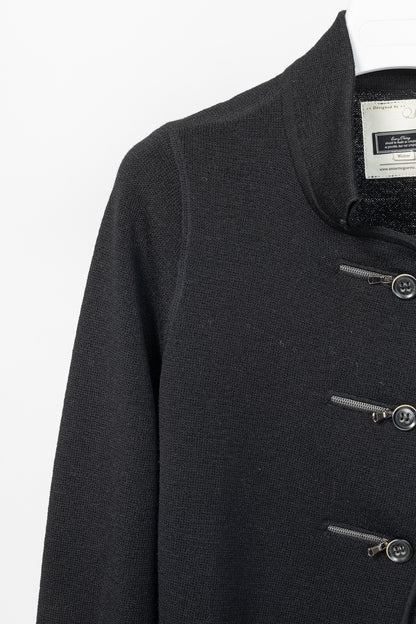 RJ By Ring Jacket Navy Cotton Seersucker Utility Jacket
