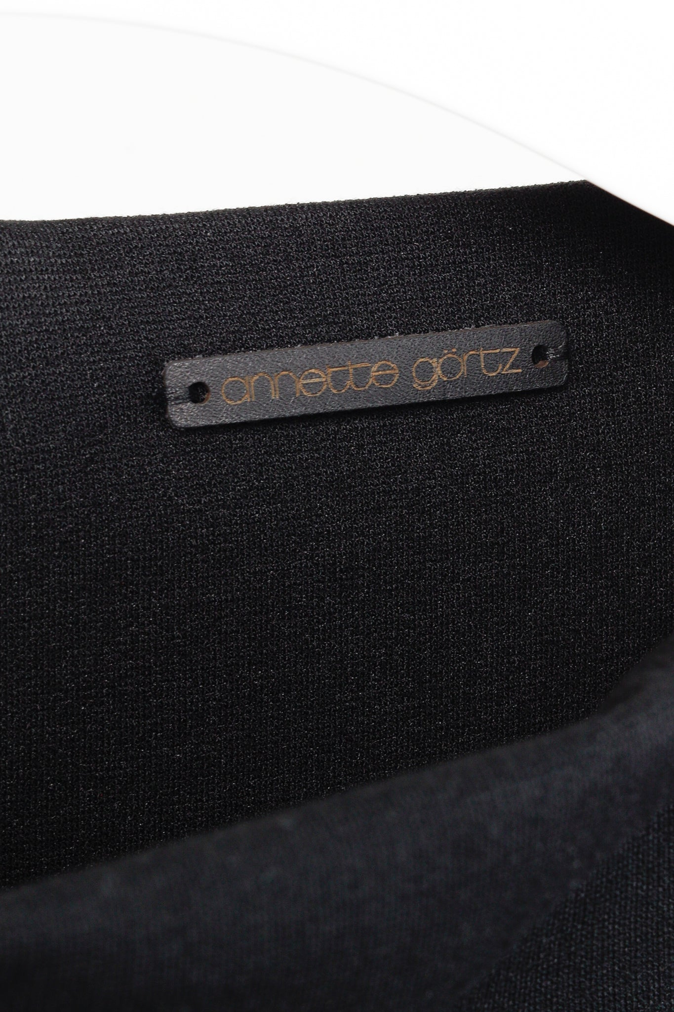 Annette Gortz AW/14 Siri Black Velvet-Sequin 3/4 Sleeve Dress