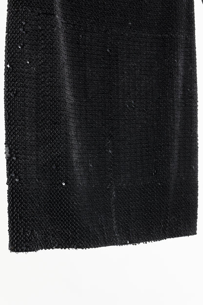 Annette Gortz AW/14 Siri Black Velvet-Sequin 3/4 Sleeve Dress