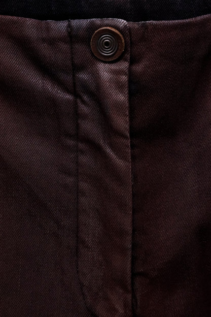 Annette Gortz AW/14 Road Burgundy Waxed Zip-Pocket Jeans