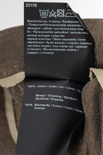 Annette Gortz SS/16 Posh Brown Linen Cropped Pants