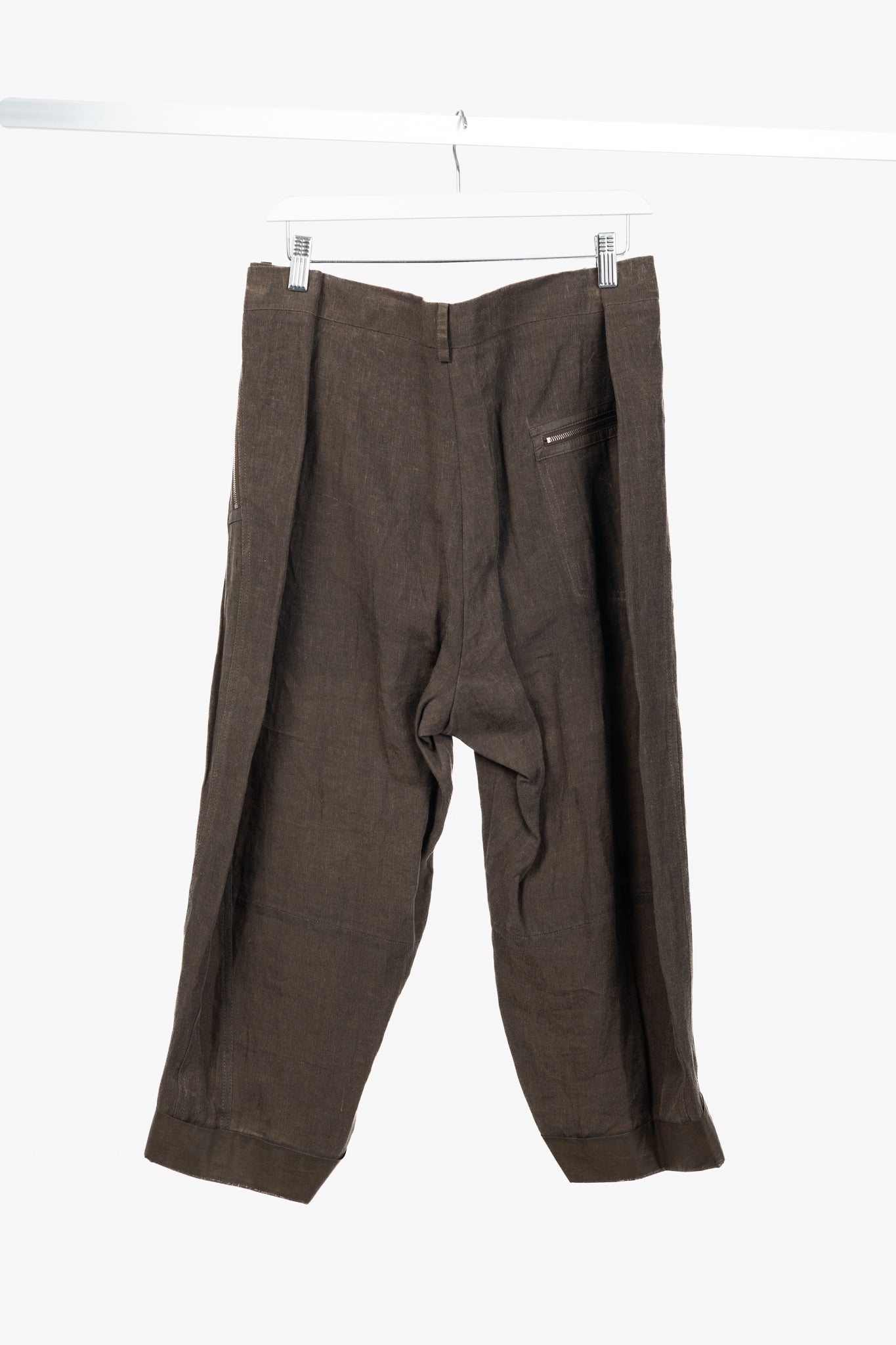 Annette Gortz SS/16 Posh Brown Linen Cropped Pants