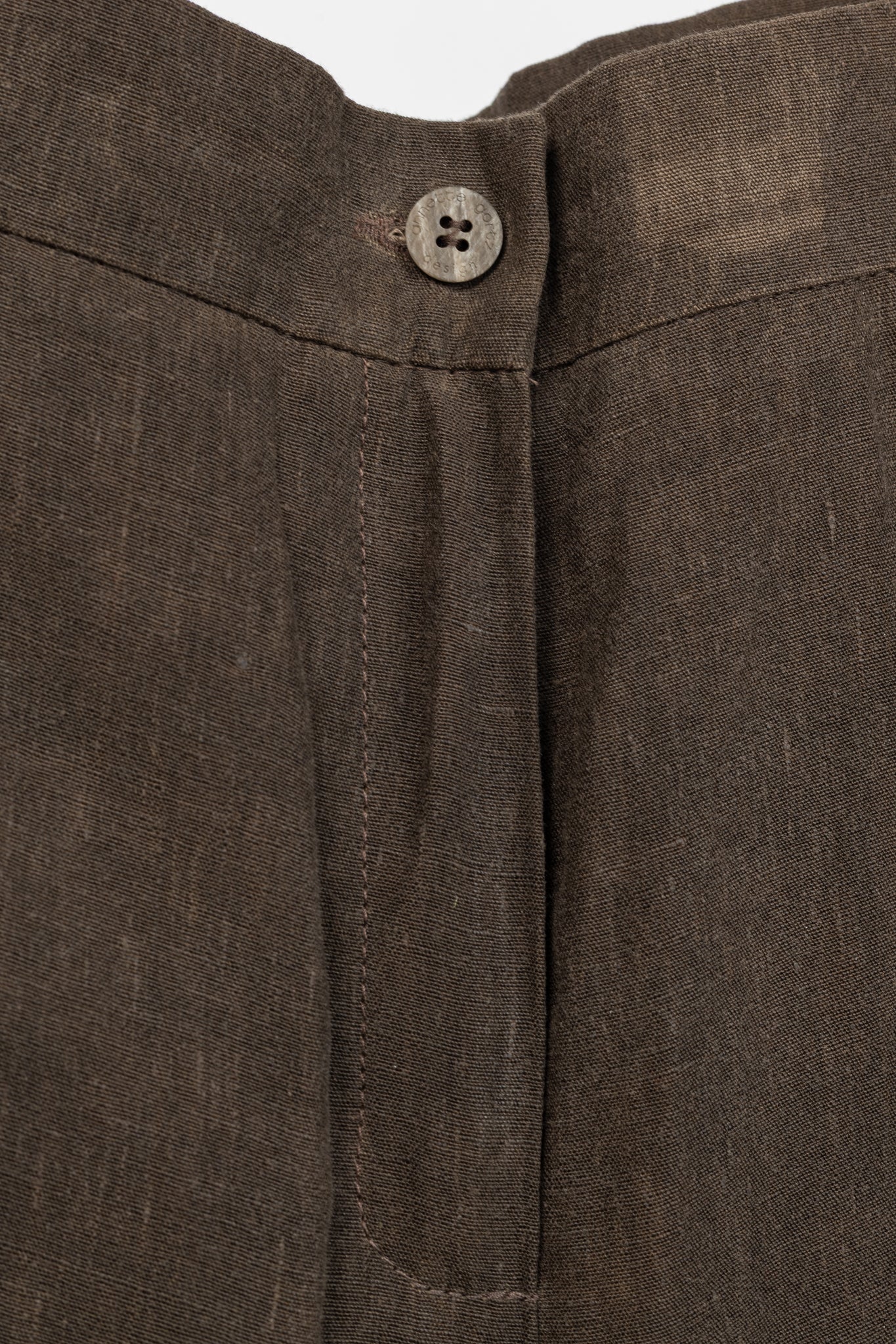 Annette Gortz SS/16 Posh Brown Linen Cropped Pants
