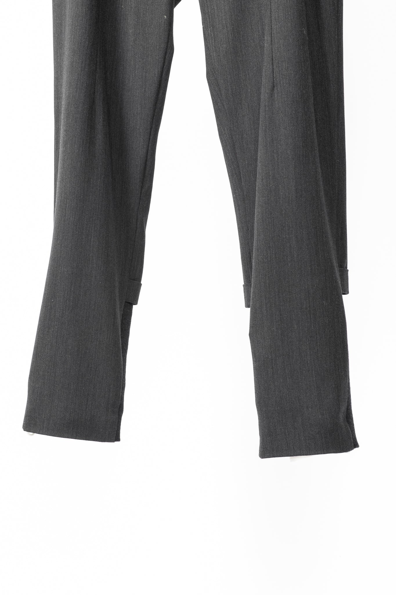 Annette Gortz AW13 "Only" Grey Wool-Flannel Knit-Trim Trousers