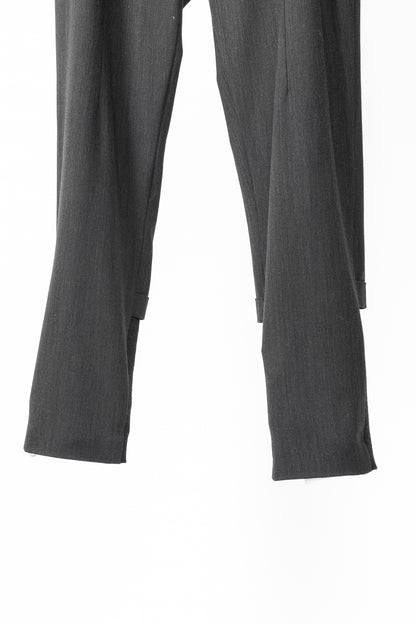 Annette Gortz AW13 "Only" Grey Wool-Flannel Knit-Trim Trousers