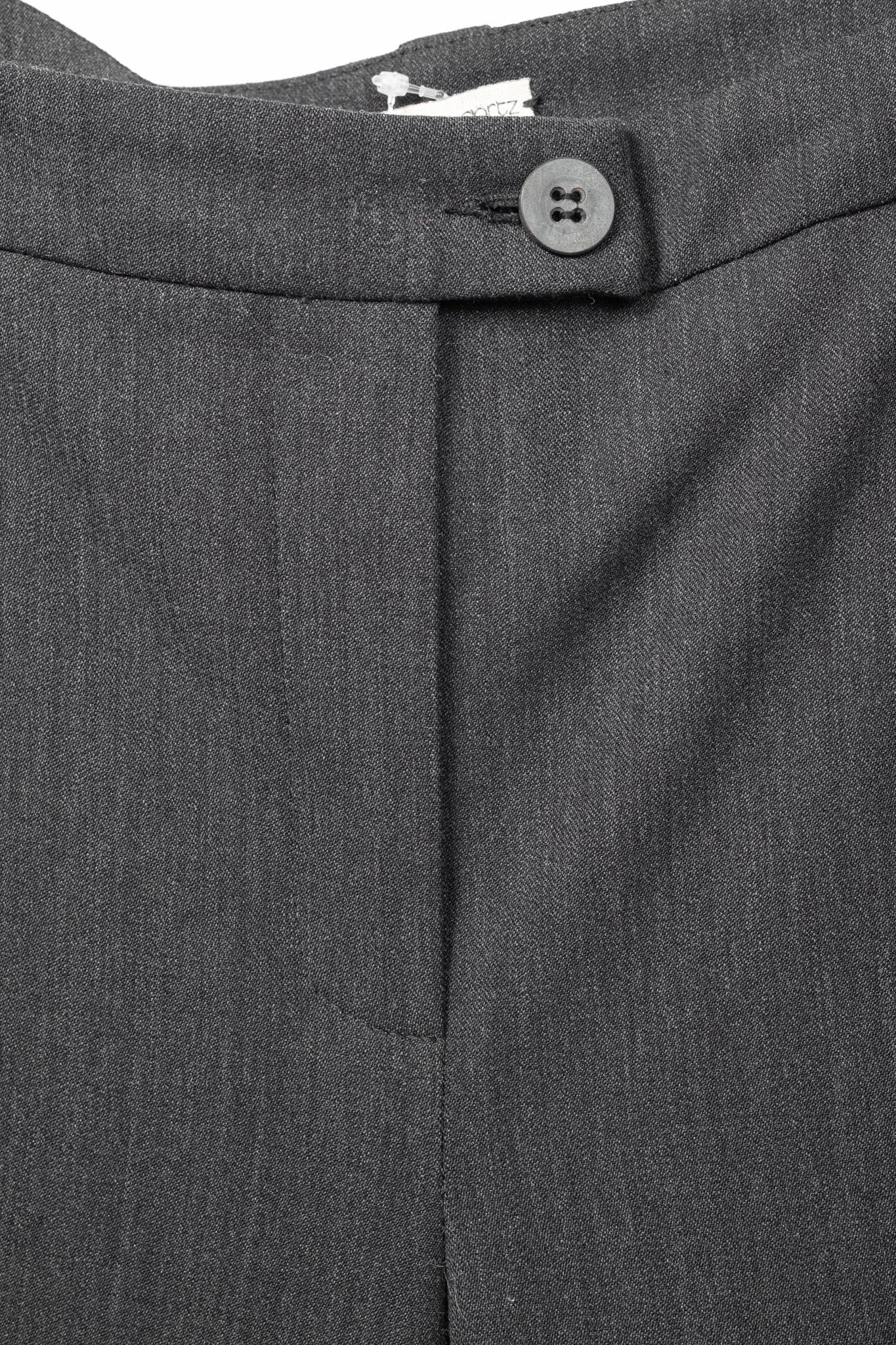 Annette Gortz AW13 "Only" Grey Wool-Flannel Knit-Trim Trousers