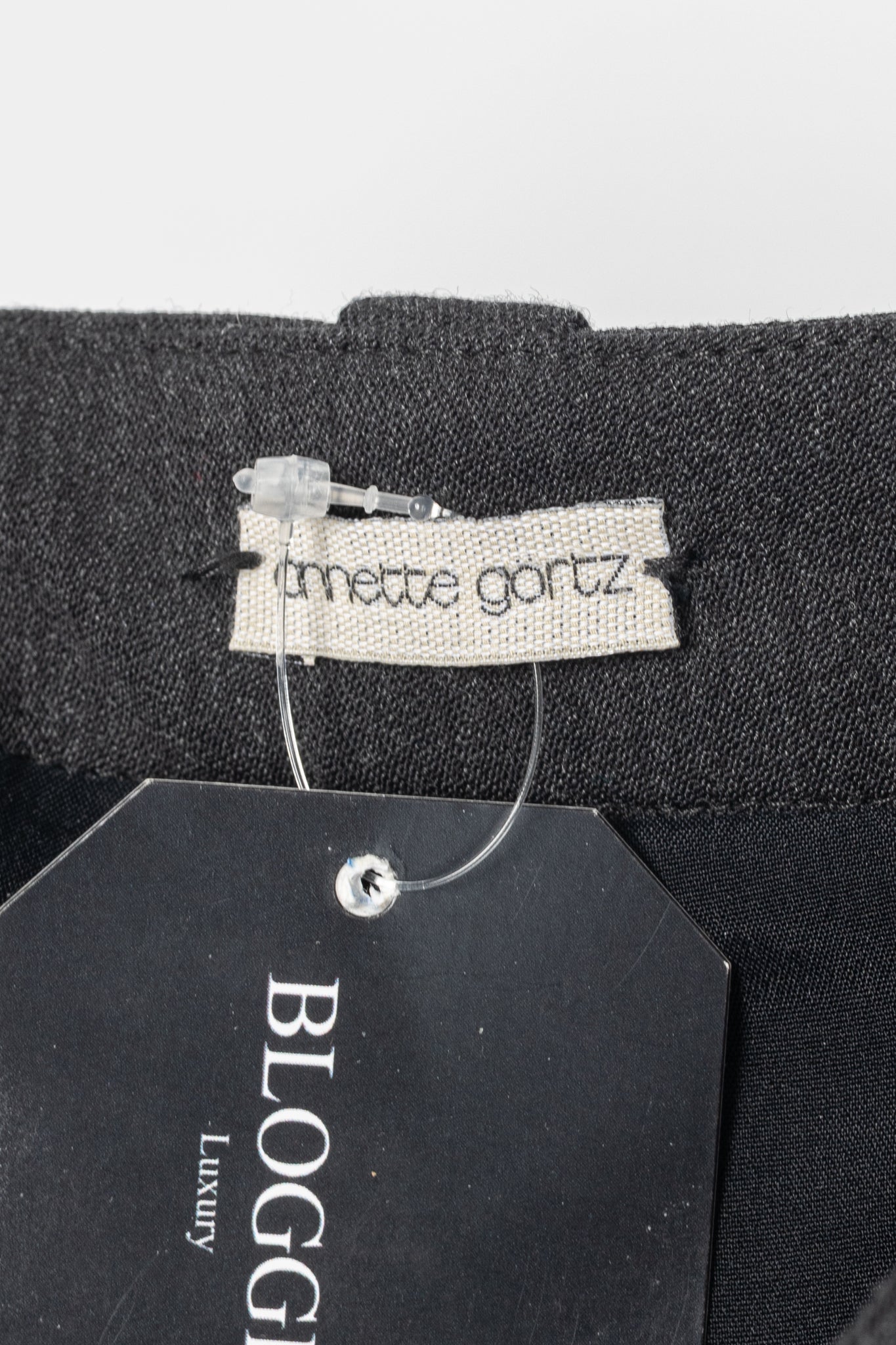 Annette Gortz AW13 "Only" Grey Wool-Flannel Knit-Trim Trousers