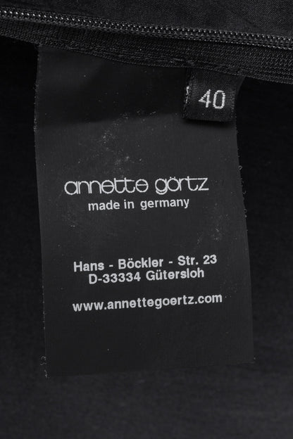 Annette Gortz SS14 Via Black Linen & Cotton Draped Midi Dress