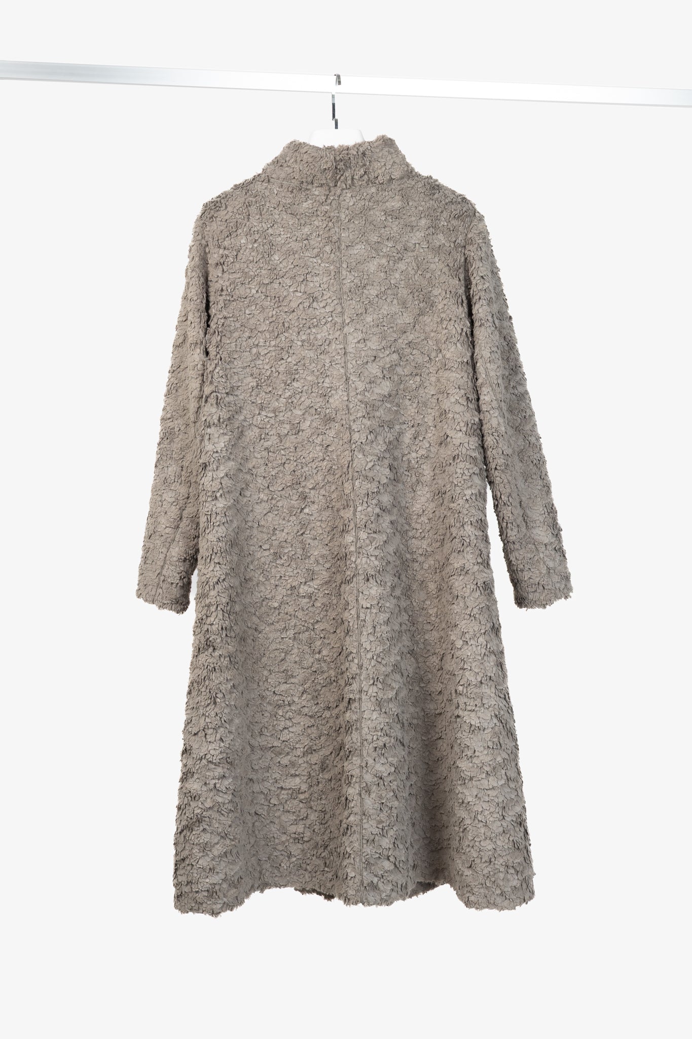 Annette Gortz AW13 "Bird" Grey Faux-Fur Snap-Closure Coat