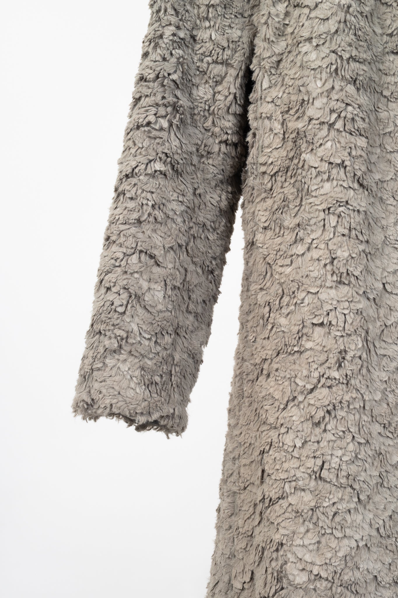 Annette Gortz AW13 "Bird" Grey Faux-Fur Snap-Closure Coat
