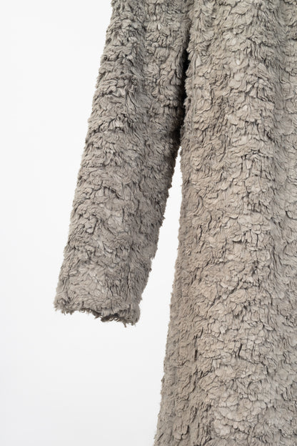 Annette Gortz AW13 "Bird" Grey Faux-Fur Snap-Closure Coat