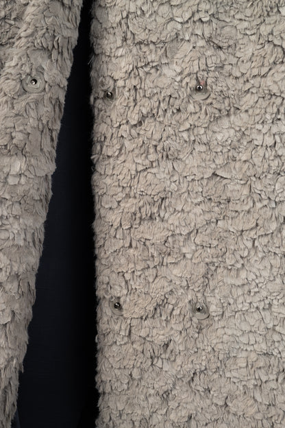 Annette Gortz AW13 "Bird" Grey Faux-Fur Snap-Closure Coat