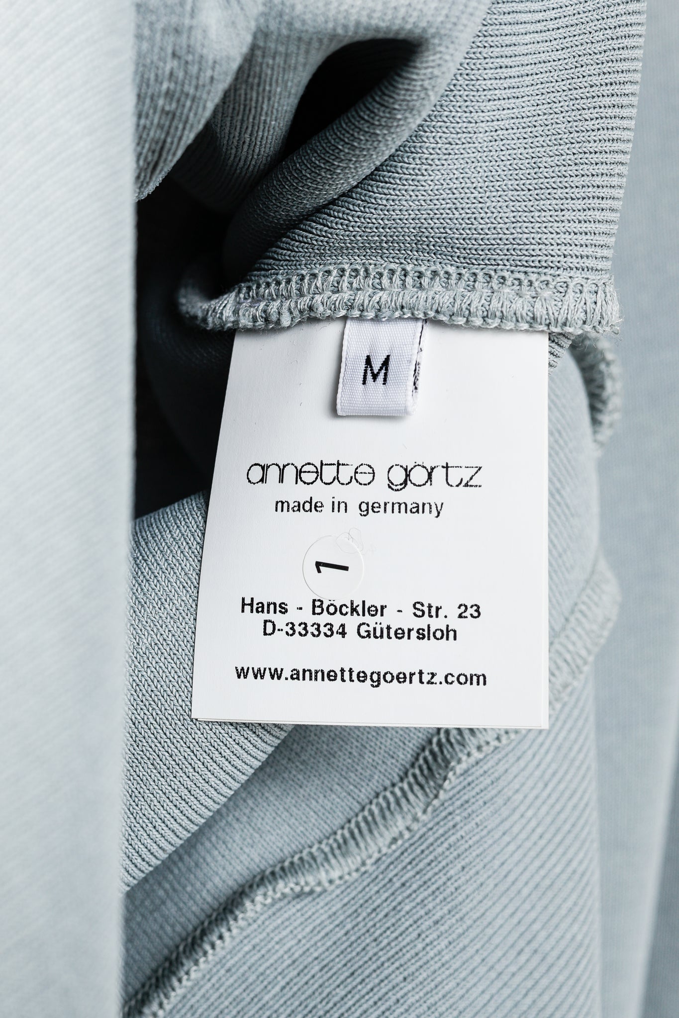 Annette Gortz SS/13 Linas Bluish-Grey Knit Zip Longline Jacket