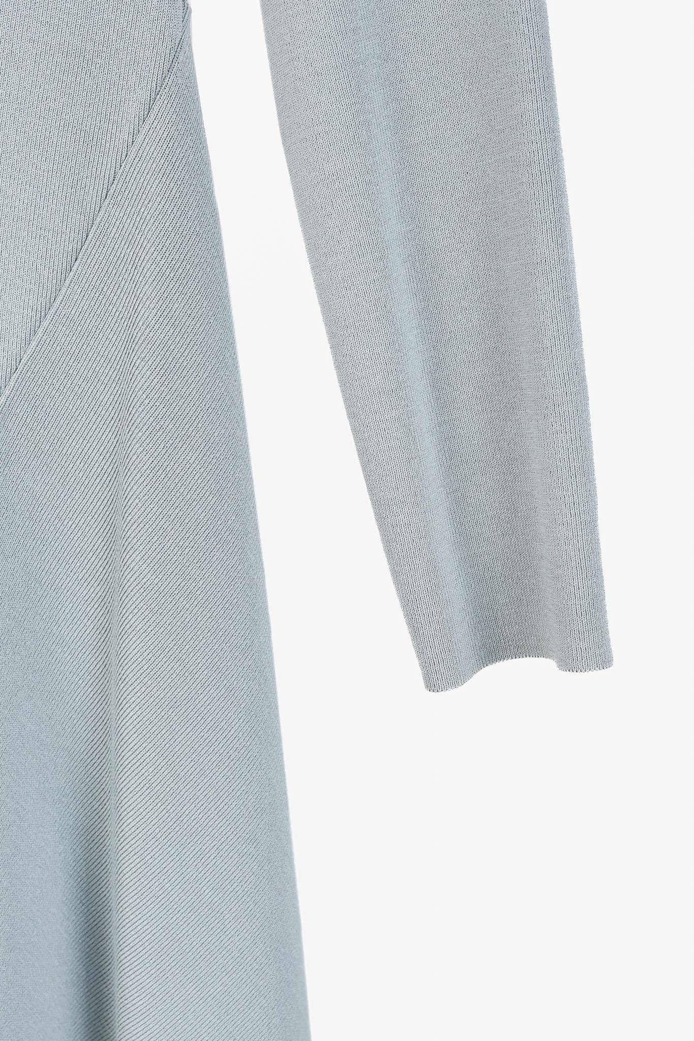 Annette Gortz SS/13 Linas Bluish-Grey Knit Zip Longline Jacket