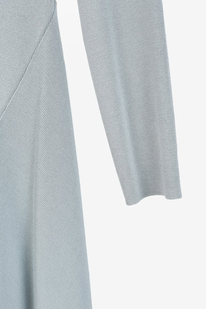 Annette Gortz SS/13 Linas Bluish-Grey Knit Zip Longline Jacket