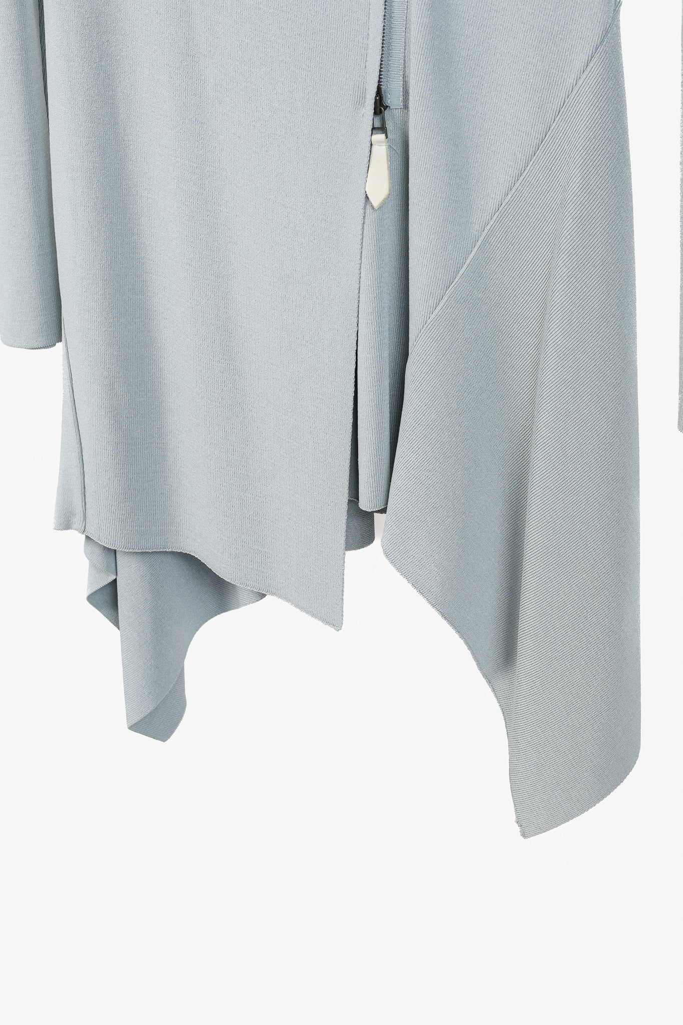 Annette Gortz SS/13 Linas Bluish-Grey Knit Zip Longline Jacket