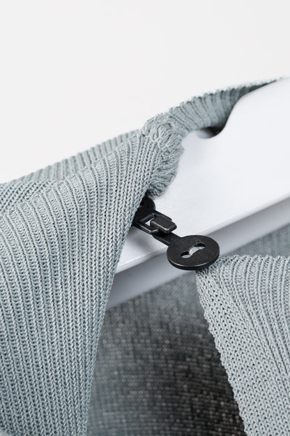 Annette Gortz SS/13 Linas Bluish-Grey Knit Zip Longline Jacket