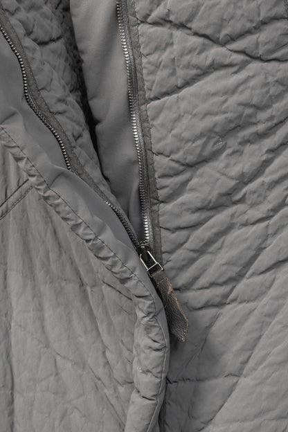 Annette Gortz AW14 Clyde Grey Waxed Pebble-Texture Coat