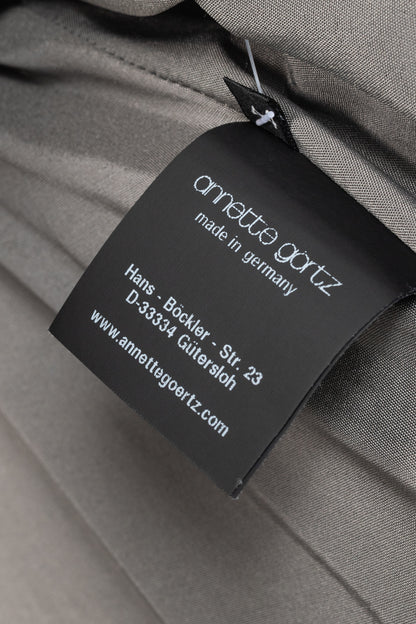 Annette Gortz AW14 Clyde Grey Waxed Pebble-Texture Coat