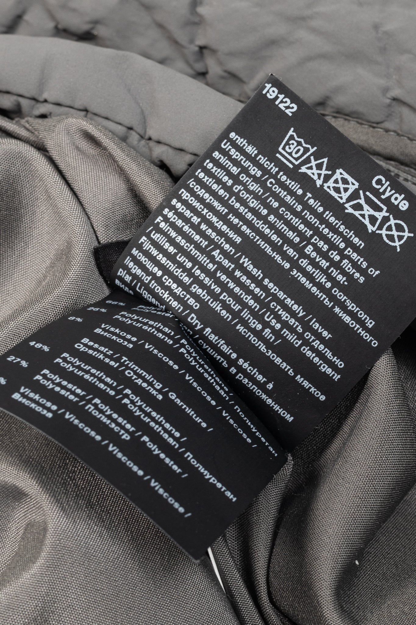 Annette Gortz AW14 Clyde Grey Waxed Pebble-Texture Coat