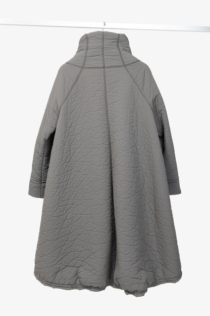 Annette Gortz AW14 Clyde Grey Waxed Pebble-Texture Coat
