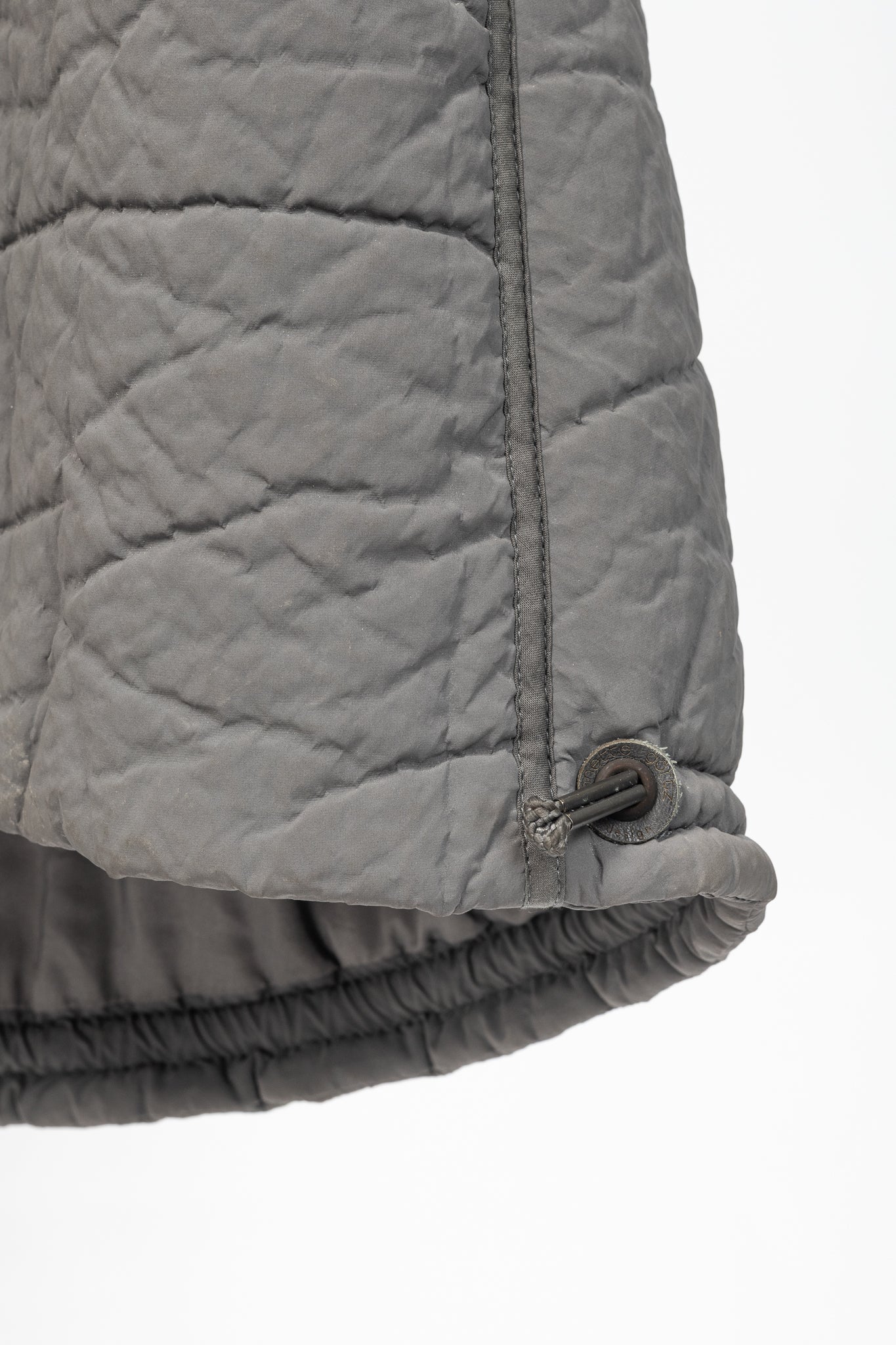 Annette Gortz AW14 Clyde Grey Waxed Pebble-Texture Coat