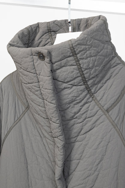 Annette Gortz AW14 Clyde Grey Waxed Pebble-Texture Coat