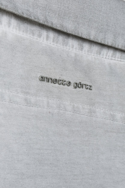 Annette Gortz Grey Combination Pullover Collar and Cuffs Shirt