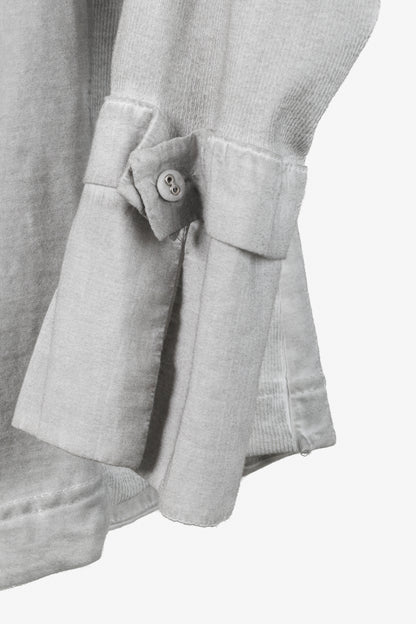 Annette Gortz Grey Combination Pullover Collar and Cuffs Shirt