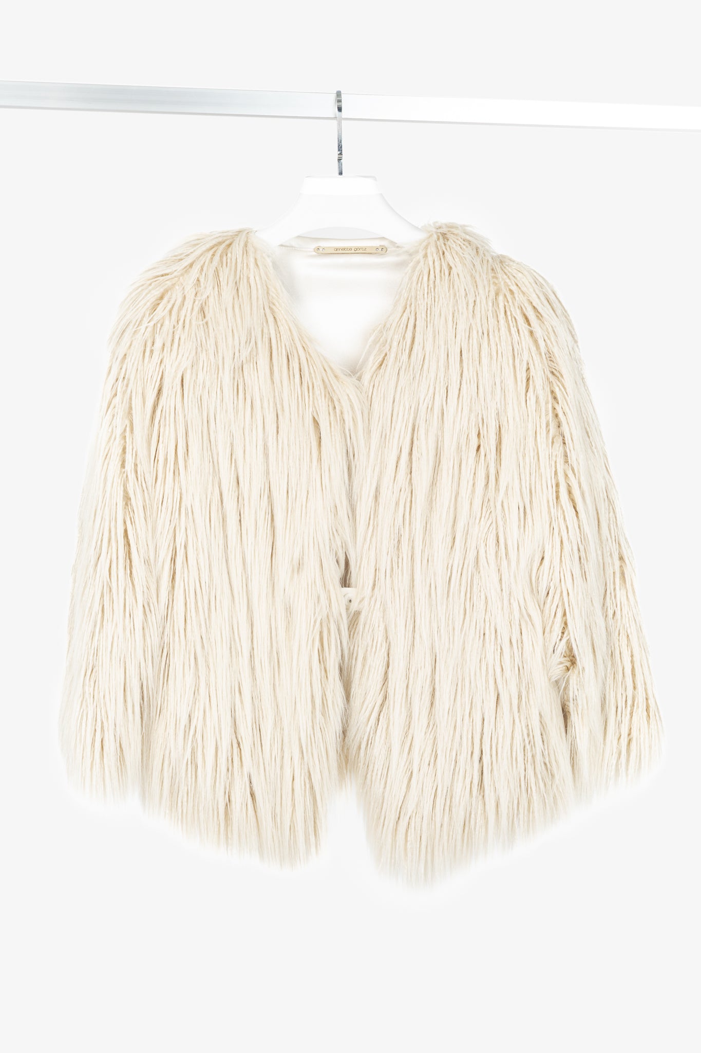 Annette Gortz AW/19 Gel Cream Faux Fur Jacket