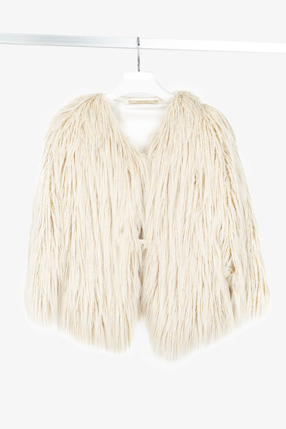 Annette Gortz AW/19 Gel Cream Faux Fur Jacket
