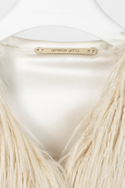 Annette Gortz AW/19 Gel Cream Faux Fur Jacket