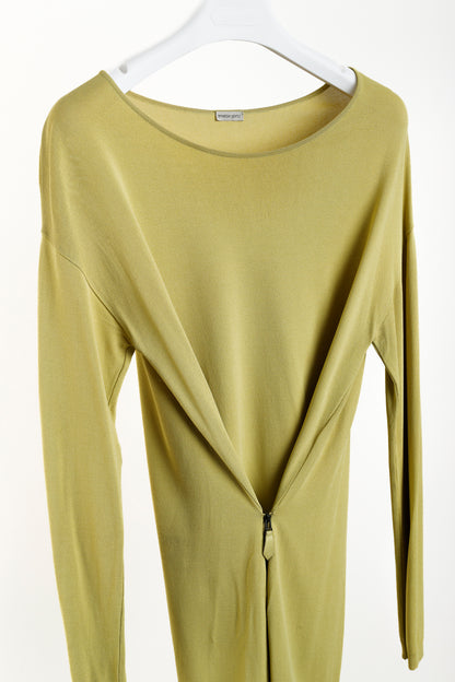 Annette Gortz SS/13 Liam Yellow Cotton-Blend Front-Zip Sweater