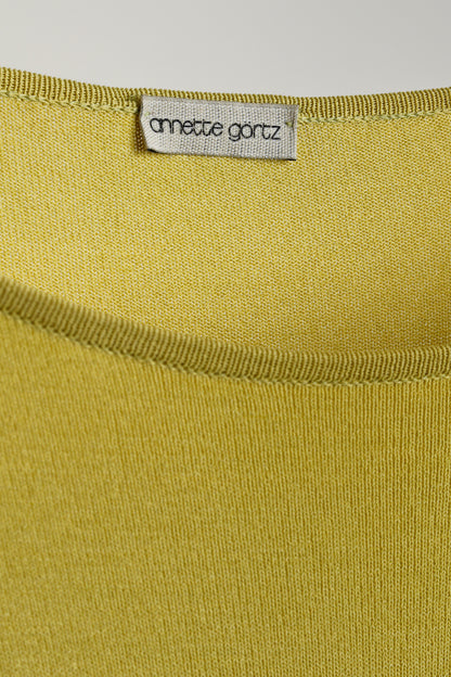 Annette Gortz SS/13 Liam Yellow Cotton-Blend Front-Zip Sweater