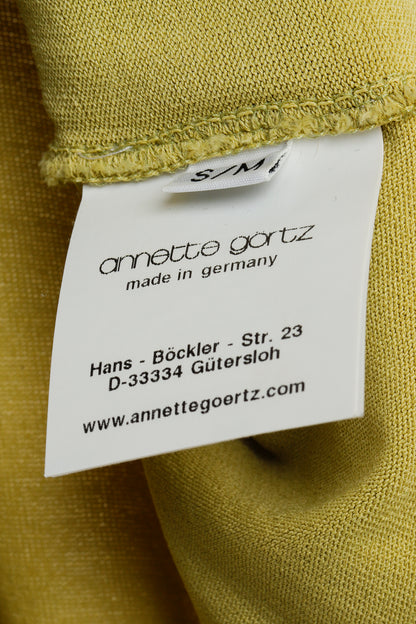 Annette Gortz SS/13 Liam Yellow Cotton-Blend Front-Zip Sweater