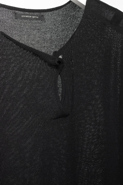 Annette Gortz Teno Black Viscose Button-Side Sweater