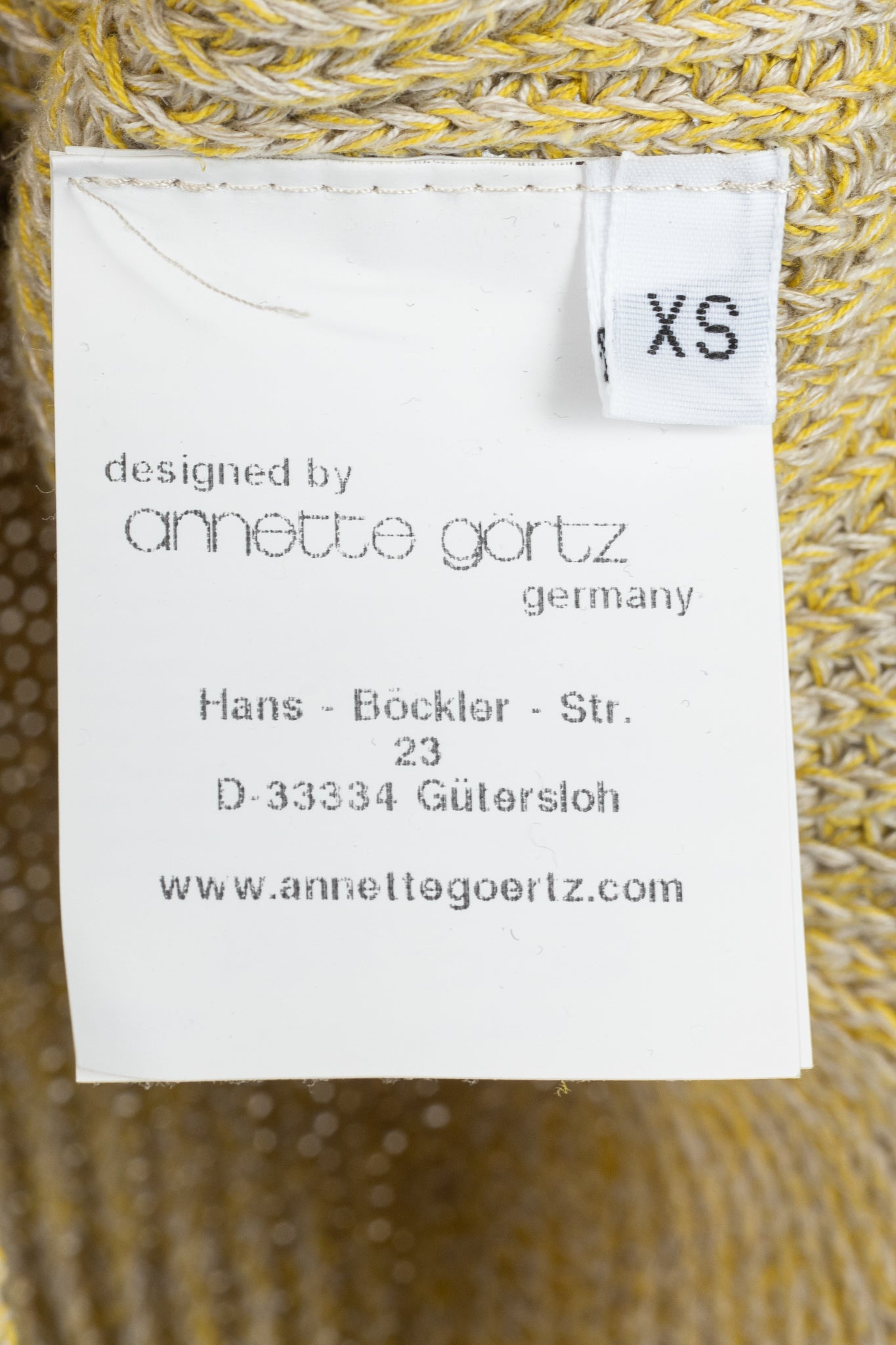 Annette Gortz SS22 Len Yellow Two-Tone Cotton & Linen Sweater