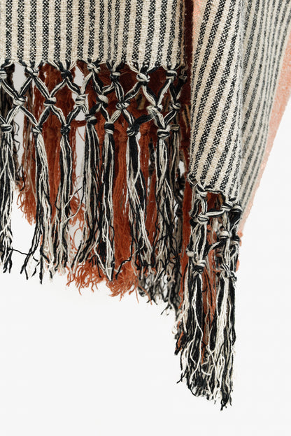 Apiece Apart SS/19 Multicolour Striped Fringe-Trim Kaftan