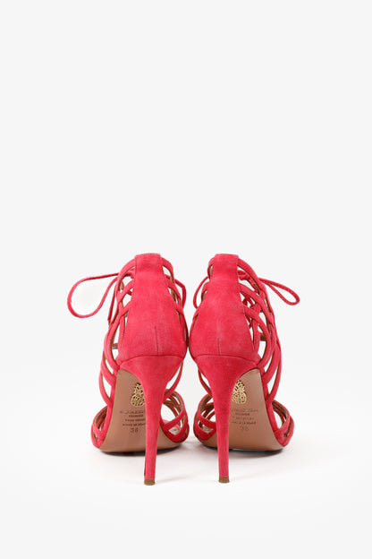 Aquazzura Pink Ginger Sandal 105 Heels