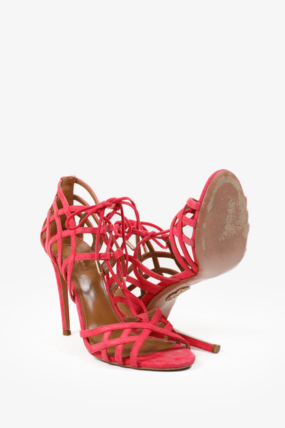 Aquazzura Pink Ginger Sandal 105 Heels